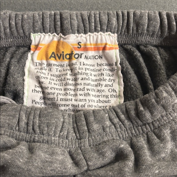 Aviator Nation Gray Joggers with Colorful Stripes - Picture 2 of 3